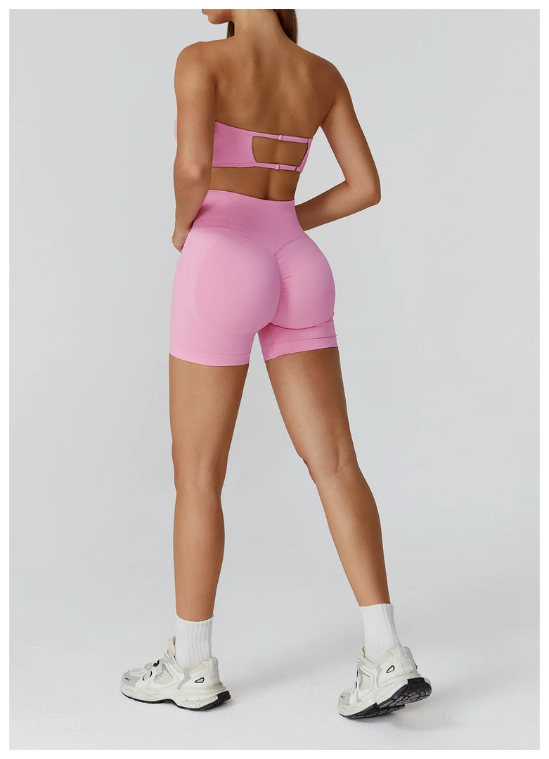 Seamless Premium Athleisure 2 Piece Leggings Set Nylon