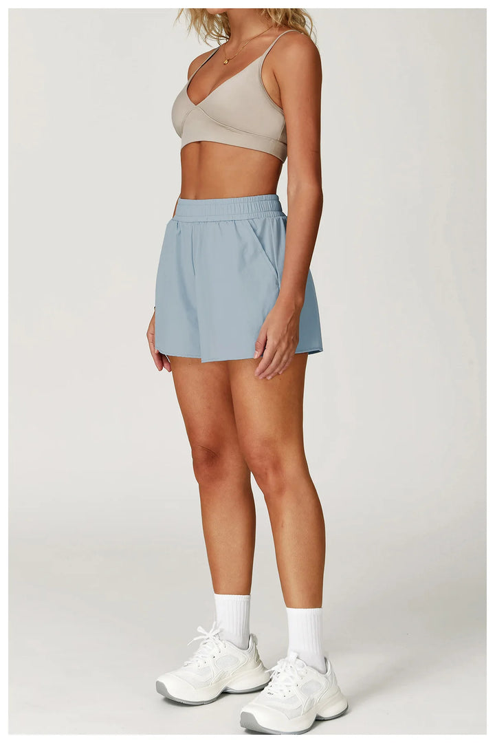 High Waist Contour Performance Yoga Shorts Nylon Spandex