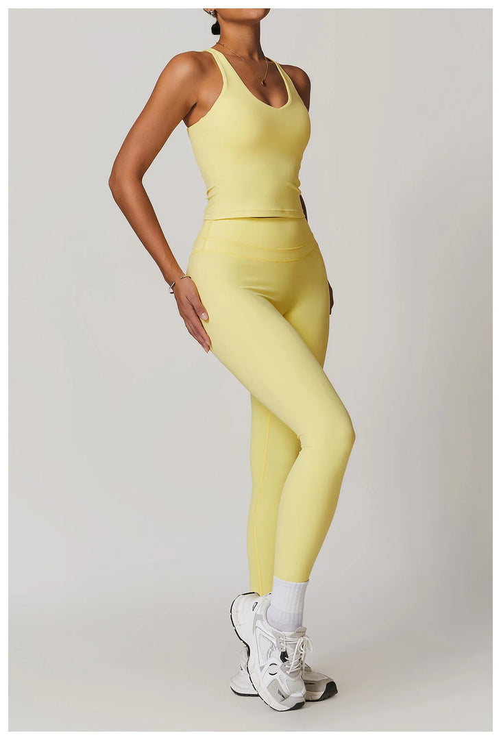 2 Piece Premium Contoured Leggings Set For Performance