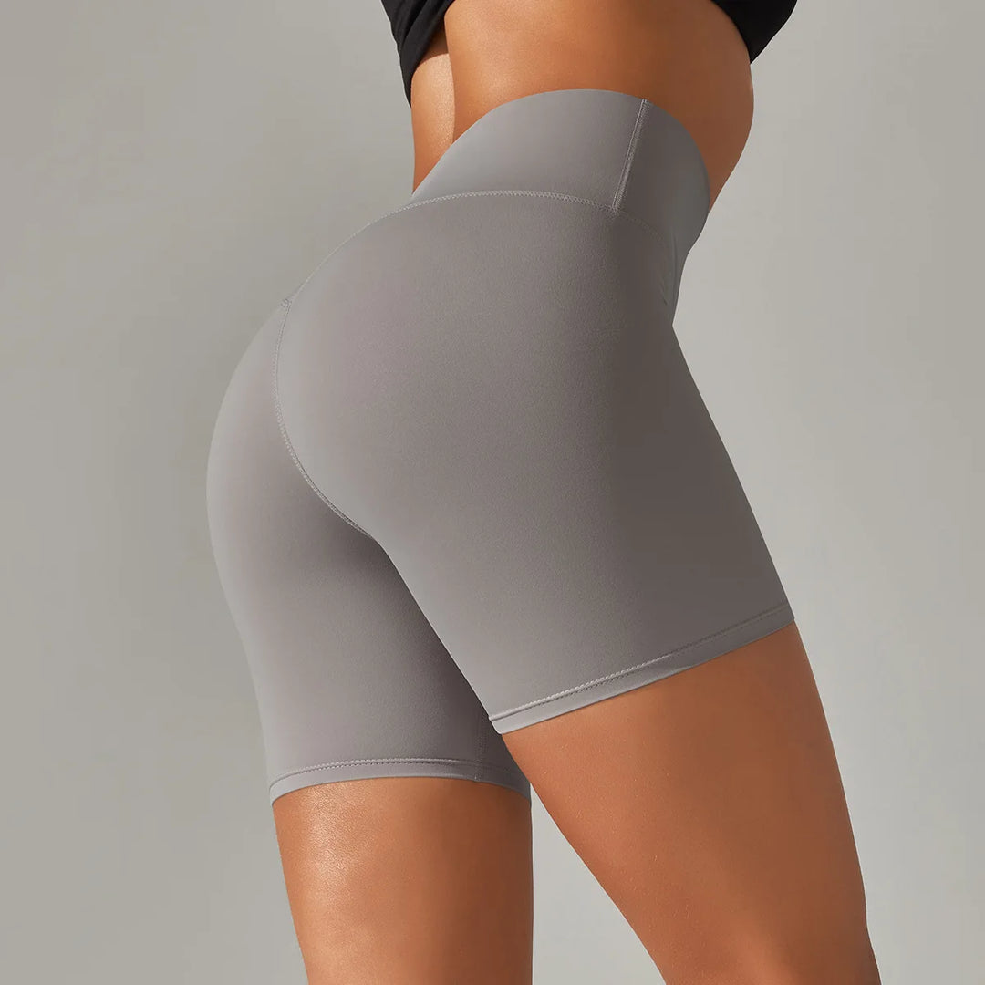Luxurious High Waist Breathable Yoga Shorts Contour