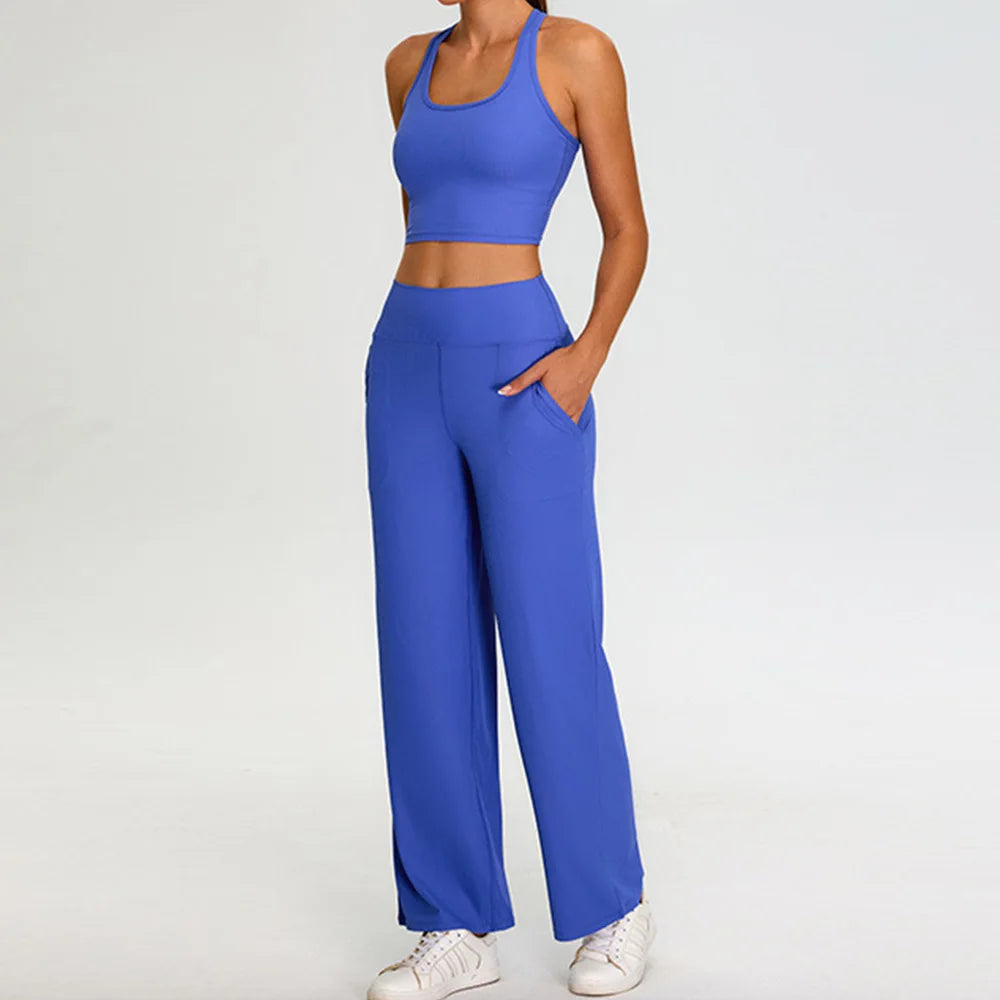 Ribbed Contour Yoga Set Two Piece Performance Driven Nylon