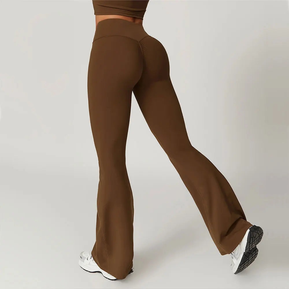 Seamless Flared Bell Bottoms Yoga Leggings High Waist