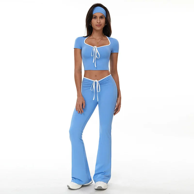 High Waist Contoured Performance Leggings Nylon Knit