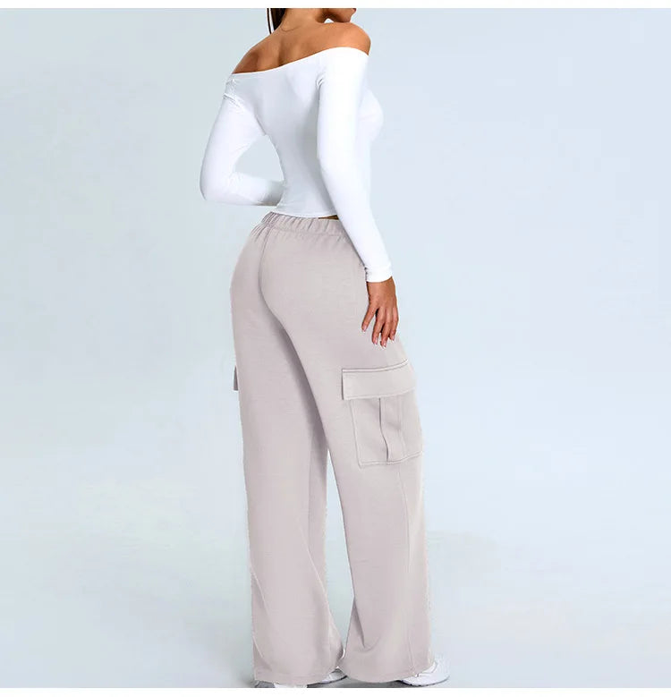 Off Shoulder Contour Seamless Athleisure Top Nylon