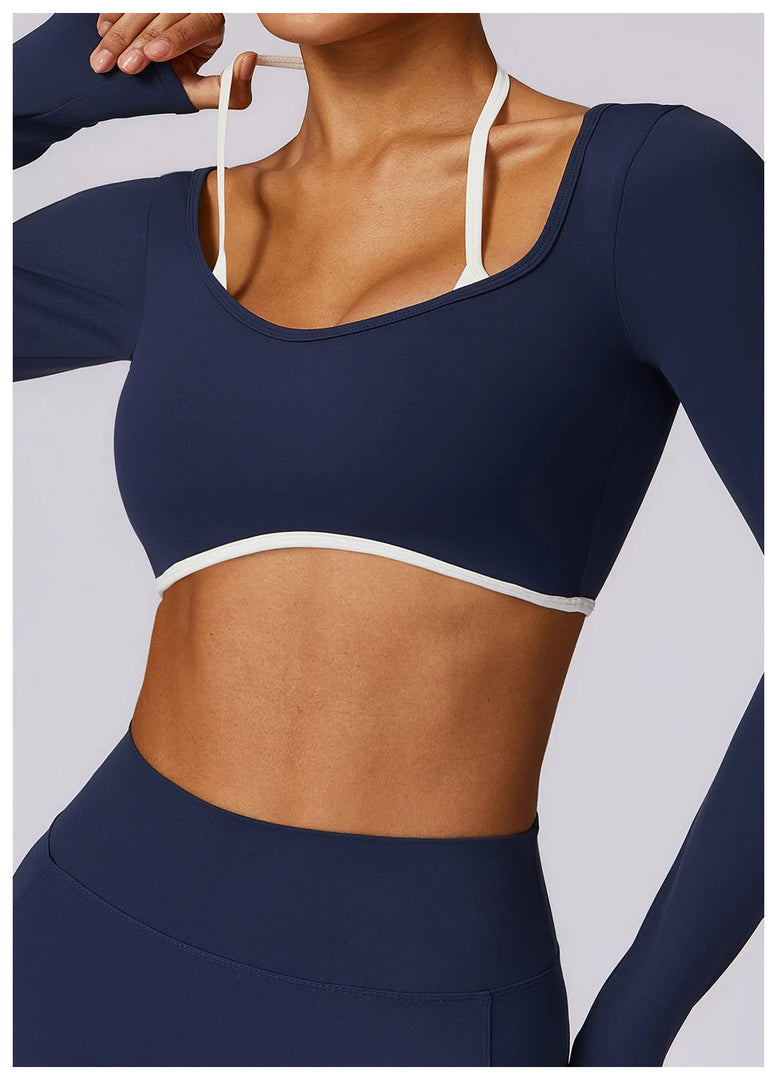 Luxurious Backless Yoga Top Breathable Contour Performance