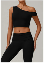 Load image into Gallery viewer, Breathable One Shoulder Sculpted Performance Contour Bra
