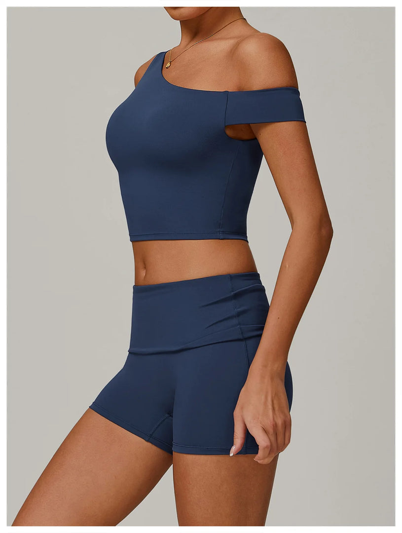 Breathable One Shoulder Sculpted Performance Contour Bra