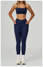 Load image into Gallery viewer, Two Piece Ultra Performance Yoga Luxe Set High Waist Band
