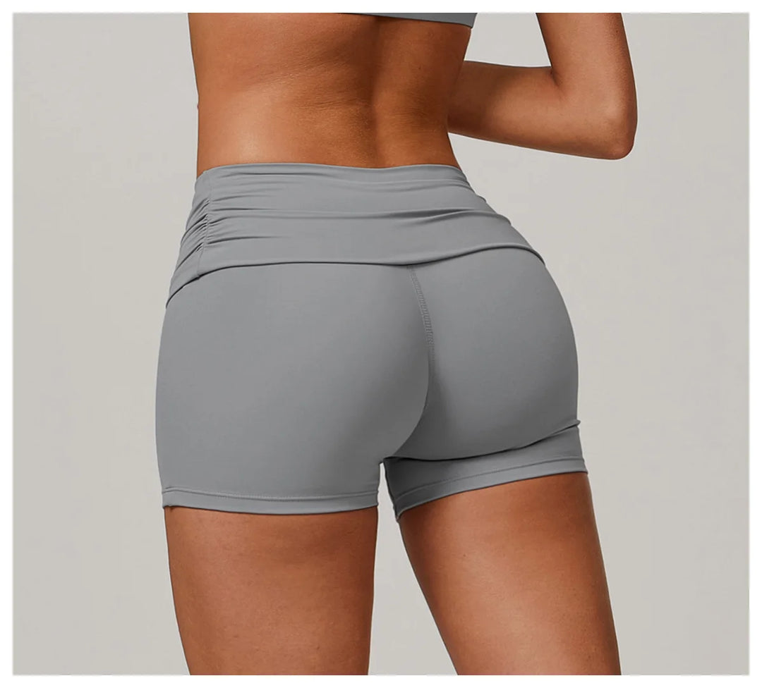 Sculpted Contour Fit High Waist Performance Shorts Nylon