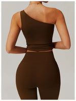 Load image into Gallery viewer, Single Shoulder Sport Bra Sculpt Contour Breathable
