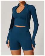 Load image into Gallery viewer, Seamless Contour Performance Fabric Two Piece Yoga Set
