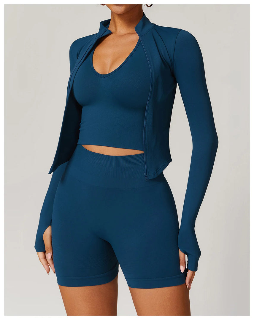 Seamless Contour Performance Fabric Two Piece Yoga Set