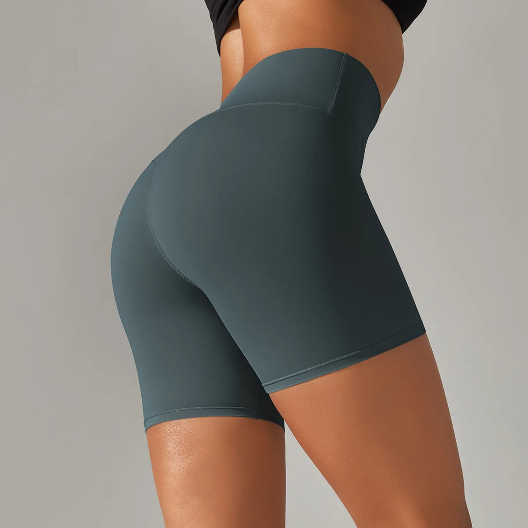 Luxurious High Waist Breathable Yoga Shorts Contour