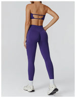 Load image into Gallery viewer, Seamless Premium Athleisure 2 Piece Leggings Set Nylon
