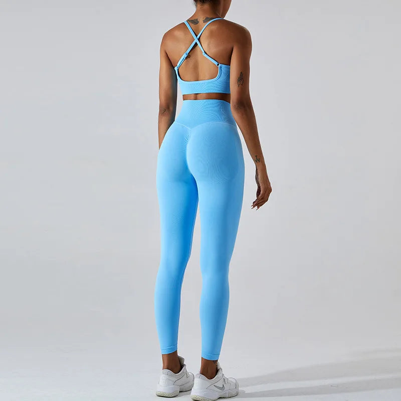 Seamless Performance Wear Set With High Waist Leggings