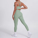 Load image into Gallery viewer, Ultra Luxe Contour Yoga Wear 2 Piece Leggings Nylon
