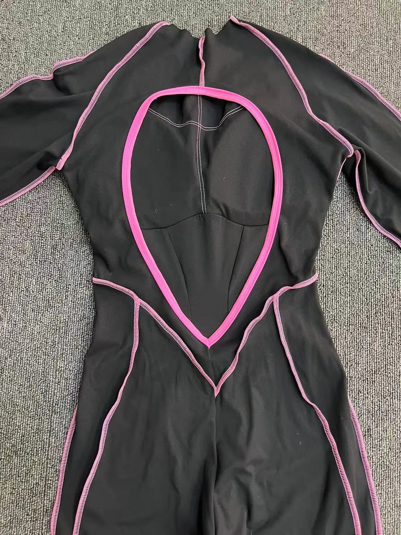 Premium Knit Tracksuit Jumpsuit With Light Weight Nylon