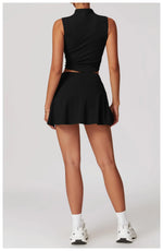 Load image into Gallery viewer, High Waist Contour Skirt Short Culotte Breathable Nylon
