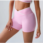 Load image into Gallery viewer, High Rise Contour Performance Shorts With Cross Wise Waist

