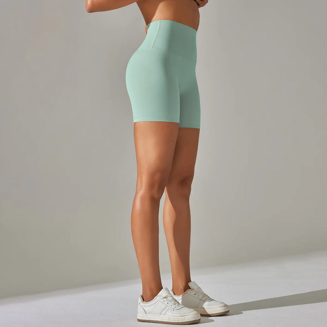Luxurious High Waist Breathable Yoga Shorts Contour
