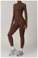 Load image into Gallery viewer, Seamless Contour Performance Yoga Ensemble
