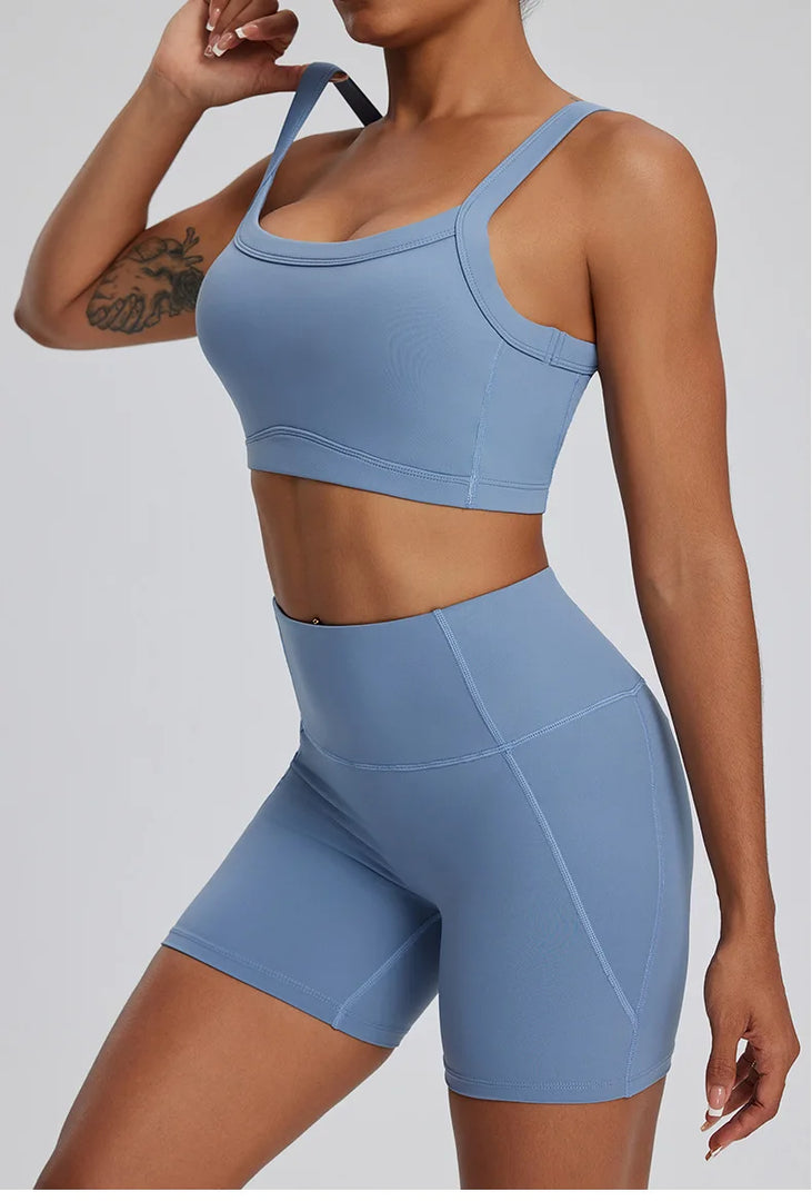 Contour Stretch Athleisure Bell Bottoms Set Nylon Spandex