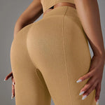 Load image into Gallery viewer, Ribbed Scrunch Contour Seamless High Waist Leggings
