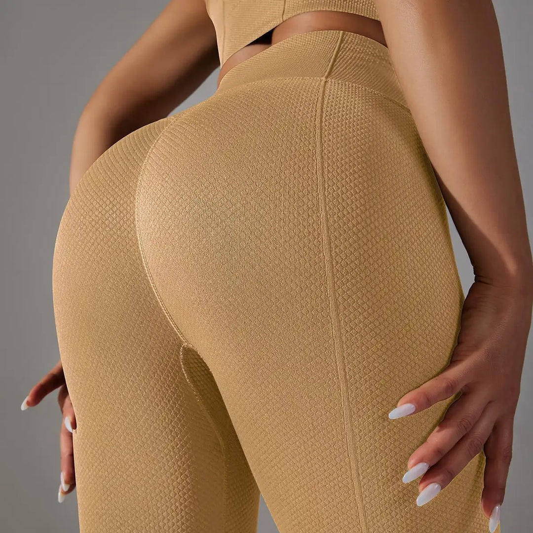 Ribbed Scrunch Contour Seamless High Waist Leggings
