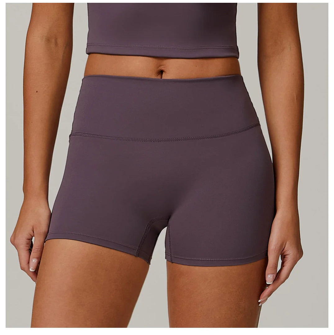 Running High Waist Contoured Scrunching Shorts Nylon