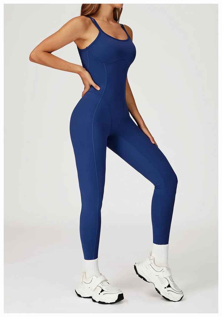 Elevated Contour Performance Breathable Jumpsuit Nylon Knit