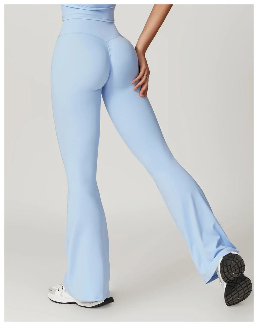 Seamless Flared Bell Bottoms Yoga Leggings High Waist