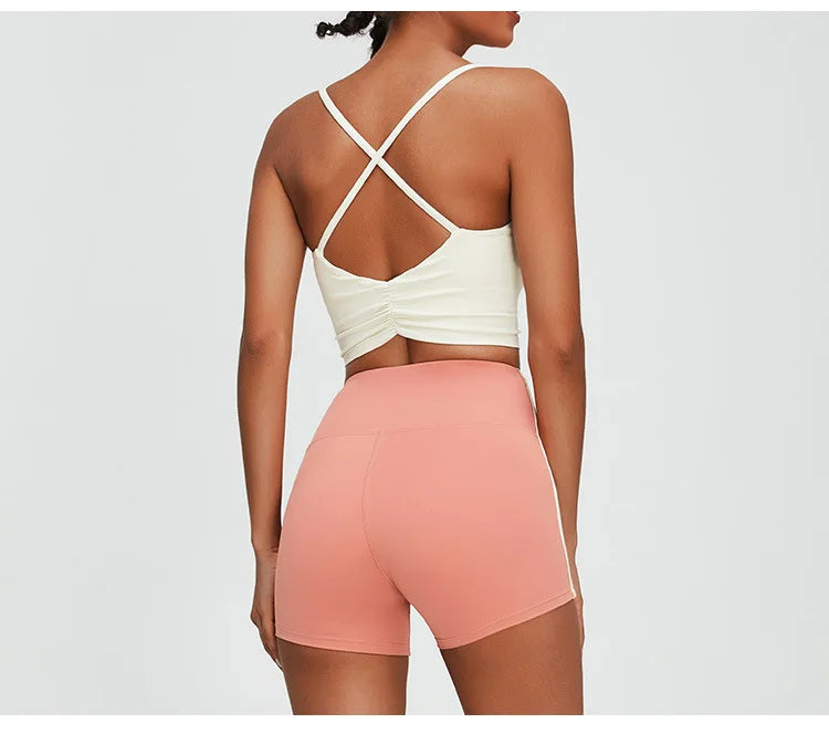 Breathable Seamless Cross Back Sculpt Performance Bra