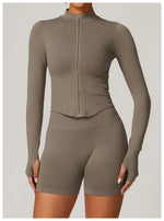 Load image into Gallery viewer, Zippered Performance Long-Sleeve Top Moisture-Wicking

