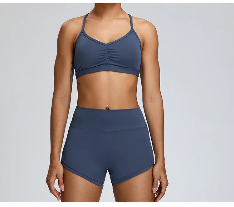 Seamless Back Contour Sport Bra Moisture-Wicking Quick-Dry