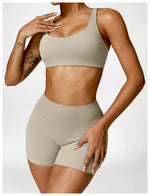 Load image into Gallery viewer, Seamless Two Piece Yoga Set Contour Silhouette Leggings

