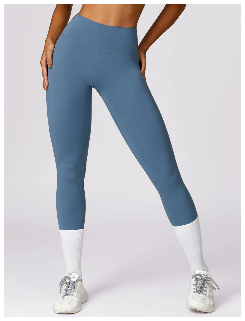 Luxurious High-Waist Contour Seamless Leggings Scrunch