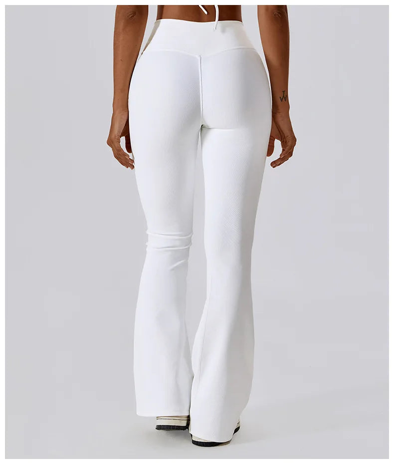 Contour High Waist Flare Leggings With Performance Wear