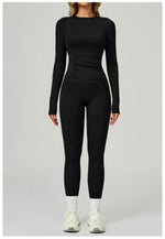 Load image into Gallery viewer, 2 Piece Contoured Breathable Yoga Ensemble Knitwear
