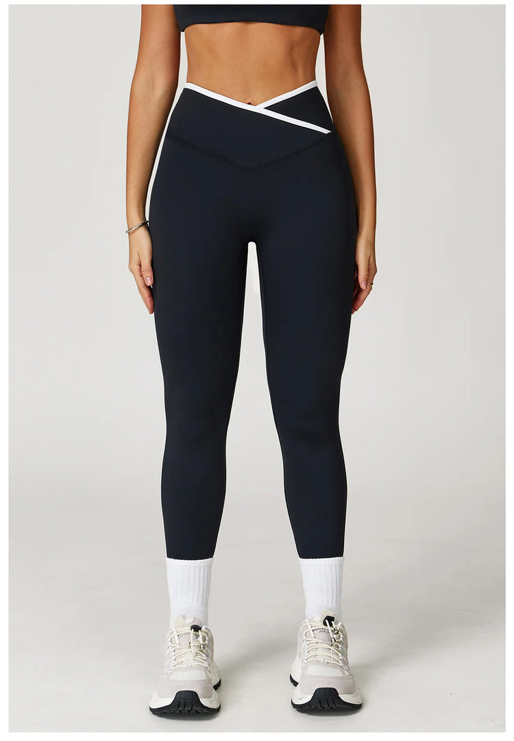 High Waist Sculpt Leggings Breathable Knit Performance Wear