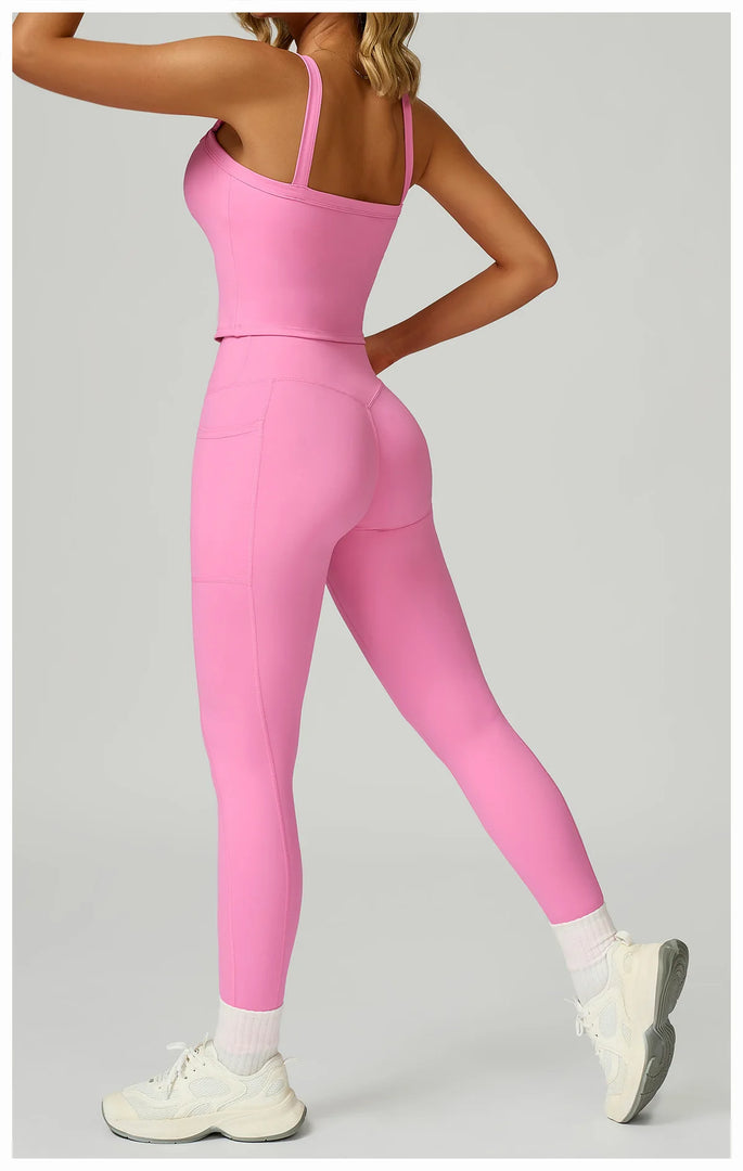 Cross Waist High Rise Contoured Elegance Yoga Leggings