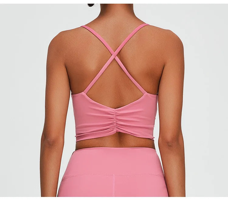 Breathable Seamless Cross Back Sculpt Performance Bra