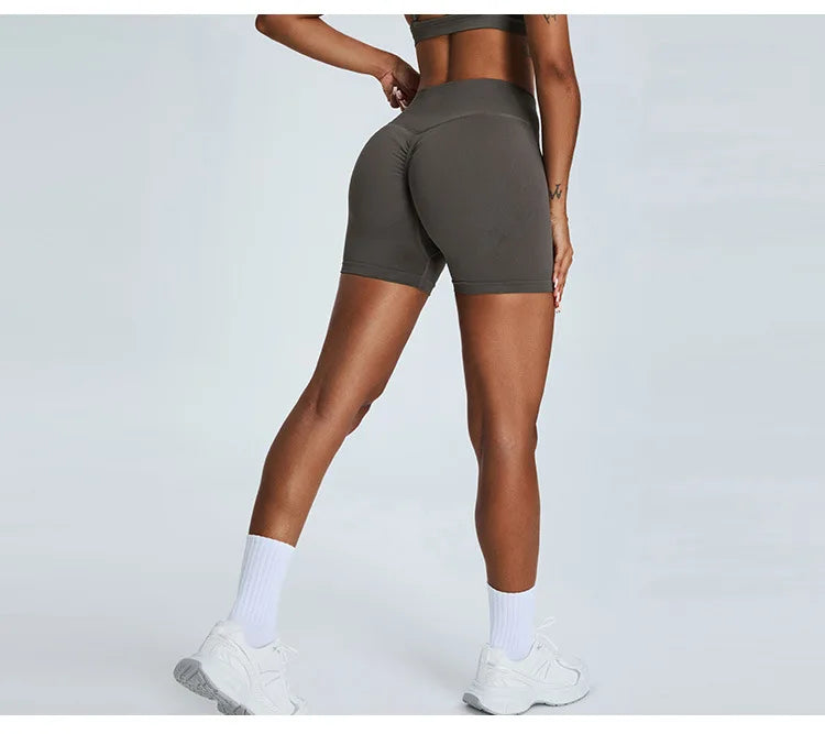 Luxuriant Seamless High Waist Sculpted Yoga Shorts