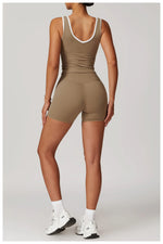 Load image into Gallery viewer, Breathable Two Piece Performance Yoga Set Contour Leggings
