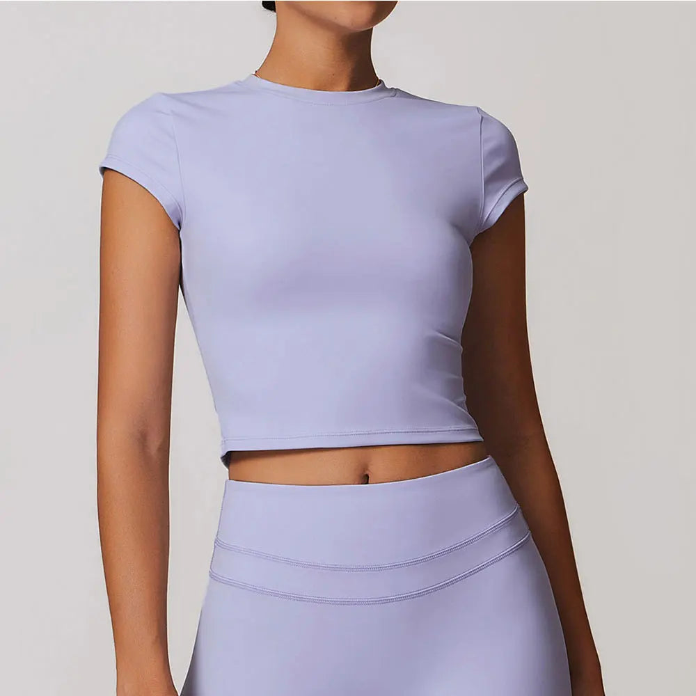 Performance Contoured Seamless Yoga Shirt Quick Dry