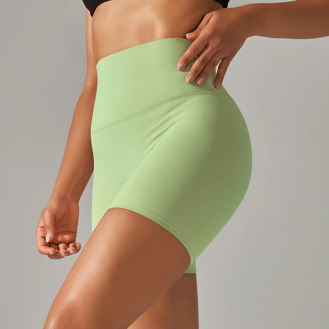 Luxurious High Waist Breathable Yoga Shorts Contour