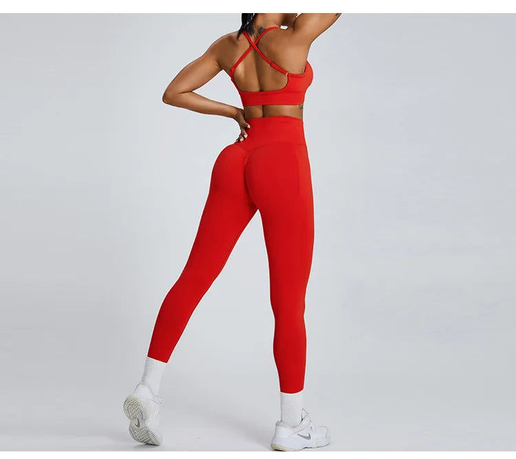 Seamless Performance Wear Set With High Waist Leggings