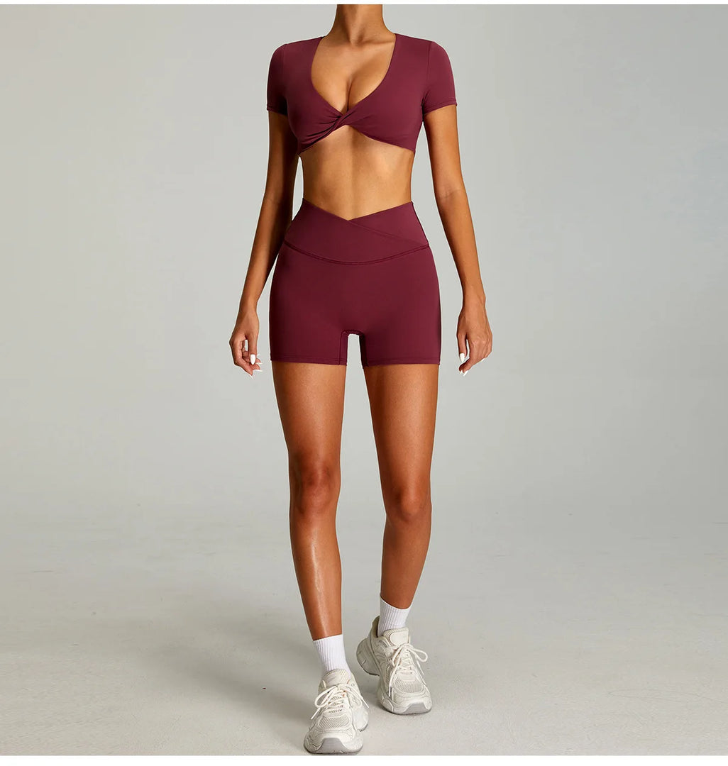 Luxurious Contoured Yoga Set Quick Drying Performance