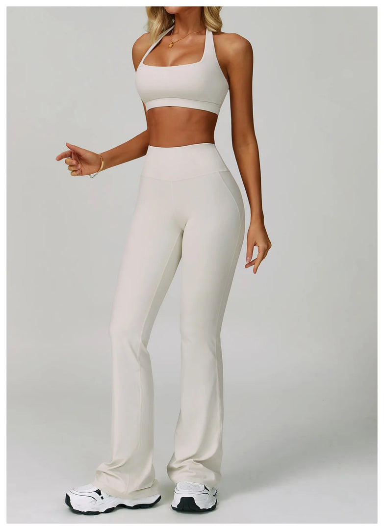 Performance High Waist Contoured Leggings With Wide Leg