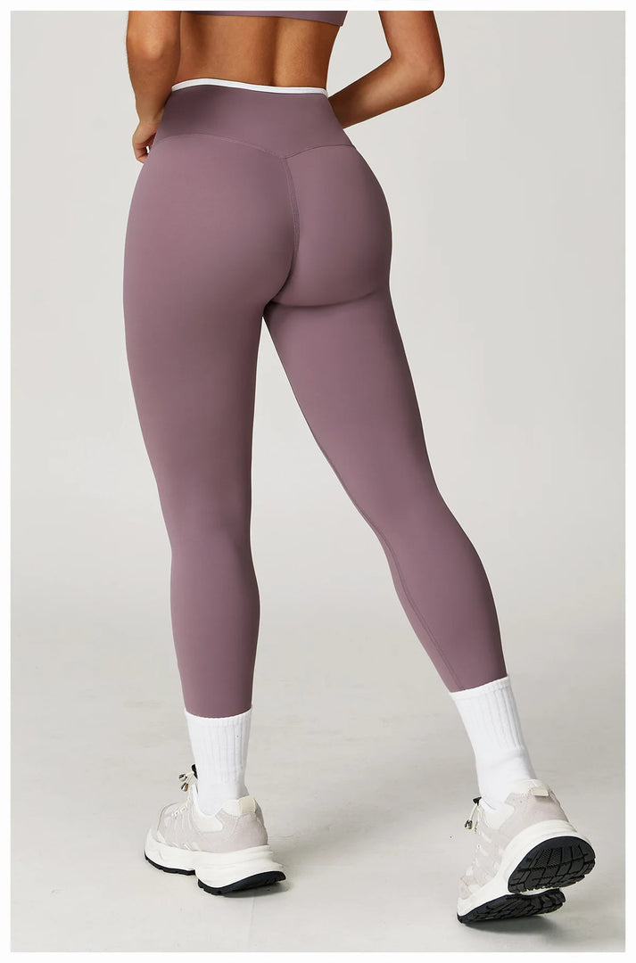 High Waist Sculpt Leggings Breathable Knit Performance Wear