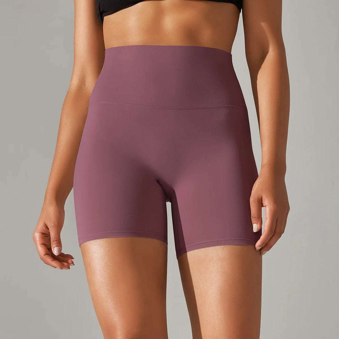 Luxurious High Waist Breathable Yoga Shorts Contour